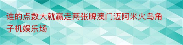 谁的点数大就赢走两张牌澳门迈阿米火鸟角子机娱乐场