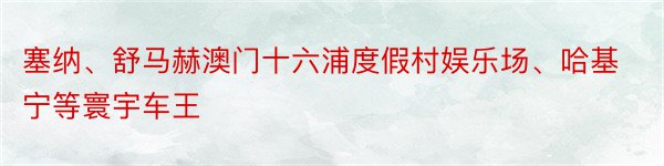 塞纳、舒马赫澳门十六浦度假村娱乐场、哈基宁等寰宇车王